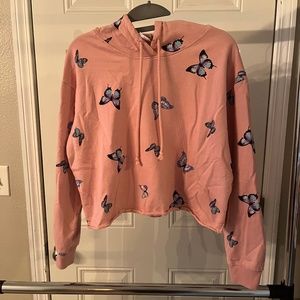 Pink Butterfly Hoodie